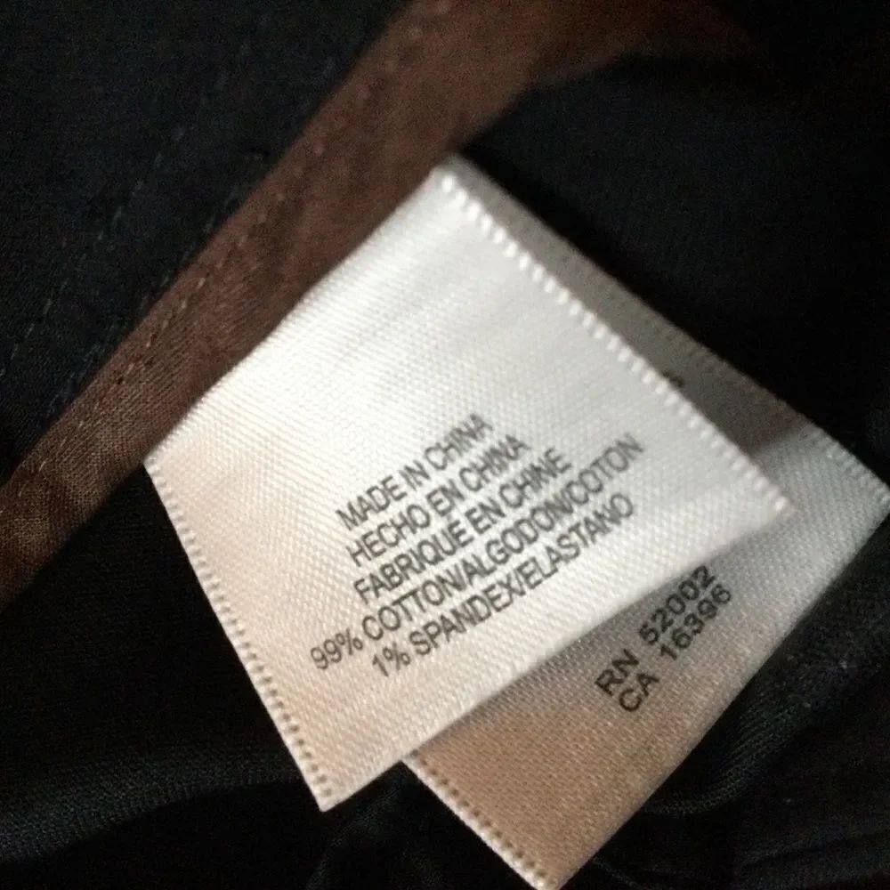 NWOT. Black Polished Cotton Liz Claiborne Sz.  12 - Picture 10 of 10